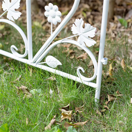 5Pcs Garden Fence Outdoor Coated Metal Landscape Wrought Iron Wire Border Folding