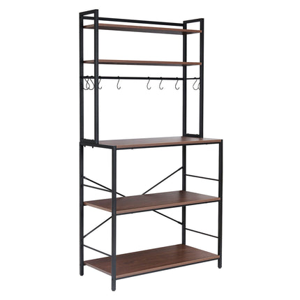 Kitchen Bakers Rack Industrial Microwave Stand 5Tier Storage ShelfCoffee Station