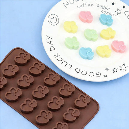 3 Pcs Silicone Chocolate Mould Cake Ice Tray Jelly Candy Cookie Baking Multi Moulds