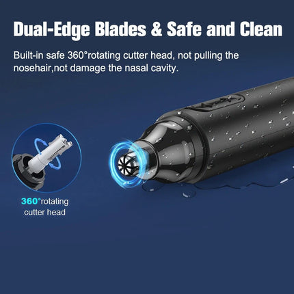 Painless USB Rechargeable Nose Hair Trimmer Facial Hair Trimmer Waterproof