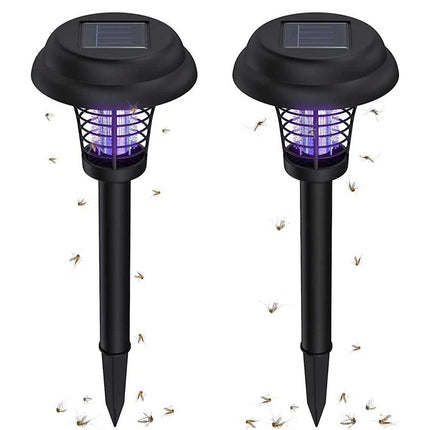 Solar Powered Zapper Lamp Light Outdoor Garden Mosquito Fly Bug Insect Killer