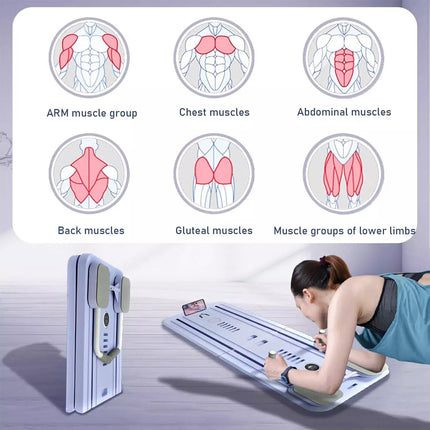 Purple Abdominal Exercise Board Push Up Board Pilates Reformer Set Fitness Equipment