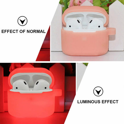 AirPods 3rd Gen Silicone Case Glow-in-the-Dark Protective Cover Shockproof Soft Skin Red