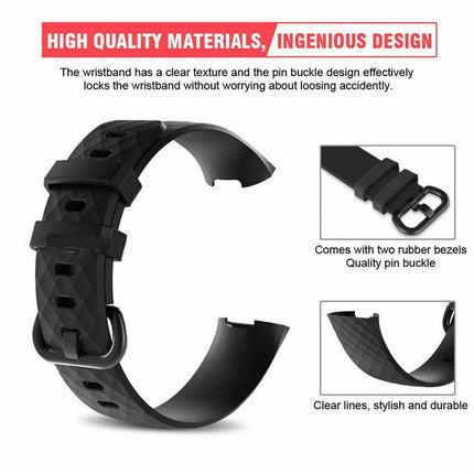 Fitbit Charge 3/4 Smart Watch Classic Replacement Band Vermilion
