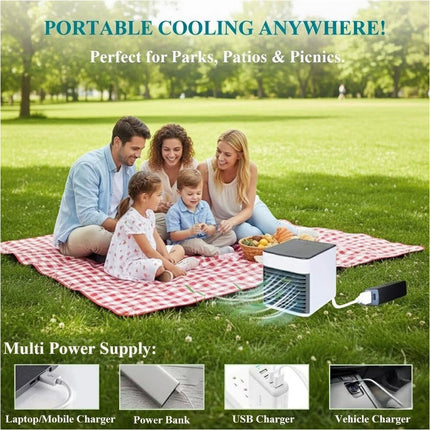 Portable Mini Air Cooler Fan Air Conditioner Cooling Fan Humidifier Desk USB Fan