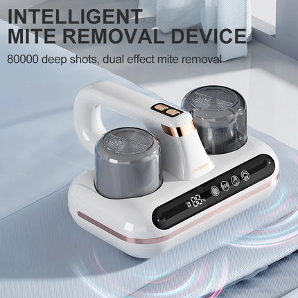 10000pa Wireless UV Dust Mite Remover Vacuum Cleaner for Bedding Sofa Mattress White
