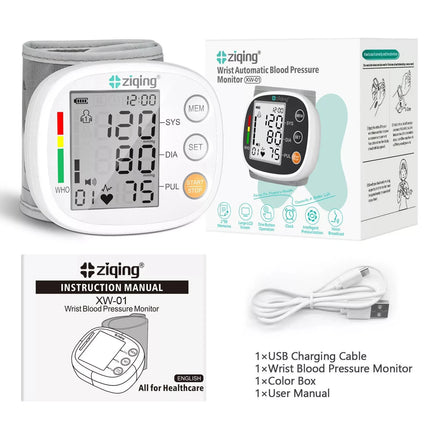 High Accuracy Wrist Blood Pressure Monitor Automatic Digital Heart Rate Monitor
