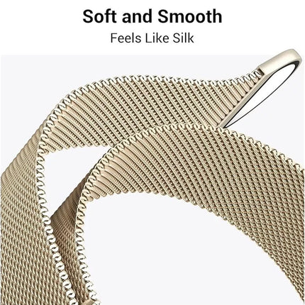 STEXX Apple Watch Band Series 7 SE 6 5 4 3 2 Magnetic Stainless Steel Rose Pink