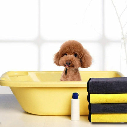 3pcs Pet Drying Towel Ultra-absorbent Water Dog Cat Bath Microfiber Clean Soft Cloth