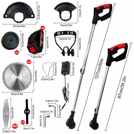 Cordless Electric Grass String Trimmer Lawn Cutter Brush Mower Whipper Snipper