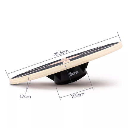 Wooden Balance Board Core Trainer Fitness Round Wobble Platform Yoga Pilate