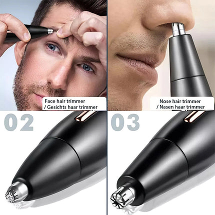 4 In 1 Rechargeable Hair Beard Eyebrow Ear Nose Shaver Trimmer Electric Set