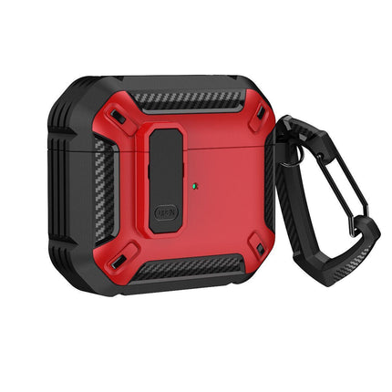 Apple AirPods 1 2 3 Pro 2nd Case Armor Earphone Heavy Duty Shockproof Protective Cover Red
