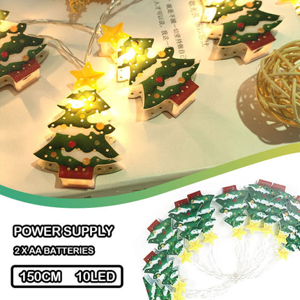 1.5M Christmas Tree Decoration Light String Snowman Santa LED Xmas Holiday Party