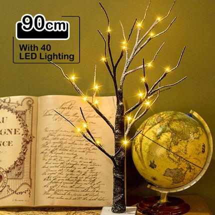 Twig Birch Tree Lighted Fairy Spirit LED Tabletop Light up Tree Lamp