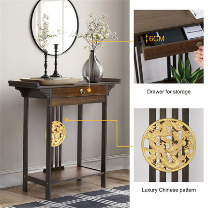 High Polish Narrow Console Table Hallway Table Entry Decor With Storage Drawer