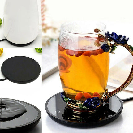 2PCS Smart USB Coffee Mug Warmer Tea Milk Cup Heater Pad Heating Plate Office Home