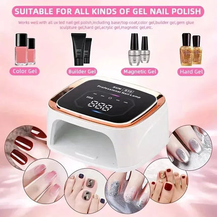 Cordless Rechargeable Nail Gel Polish Light Dryer 108W LED/UV Nail Lamp Manicure