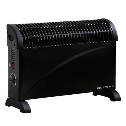 2000W Electric Heater Black 3 Heat Portable Convector Convection Panel