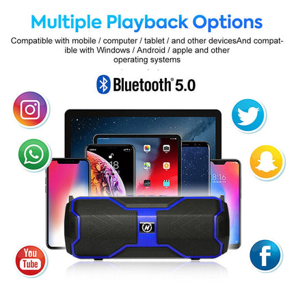 20W Bluetooth Speaker TWS Stereo Bass Subwoofer Speaker Support USB TF FM
