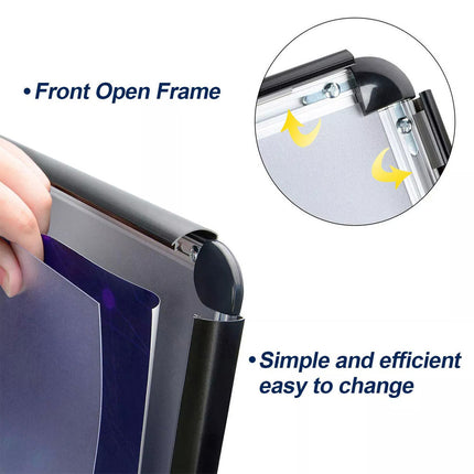 A4 Floor Poster Stand Foyer Pedestal Sign Holder Business Menu Display Stand