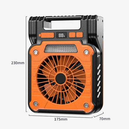 37300mAh Solar Charging Camping Fan with LED light Rechargeable Battery Lantern