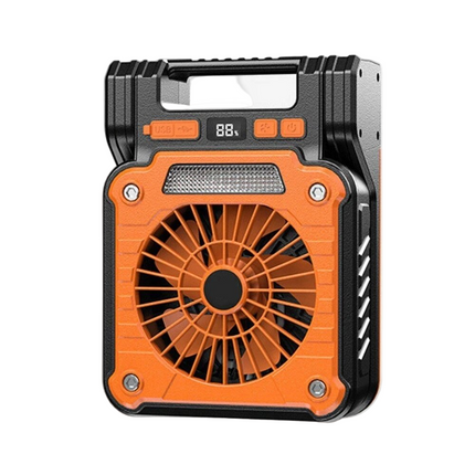 37300mAh Solar Charging Camping Fan with LED light Rechargeable Battery Lantern