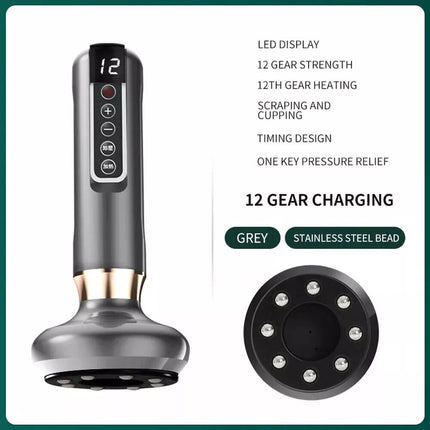Electric Cupping Massager Vacuum Suction Cup GuaSha Anti Cellulite Beauty Health