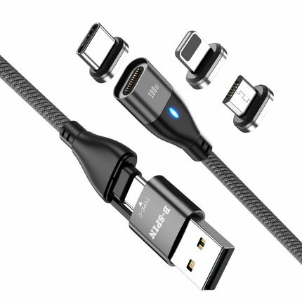 USB Type C Dual Magnetic Fast Charging Cable 100w PD Charger for iPhone android