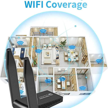 1300Mbps USB 3.0 Wireless WiFi Receiver Bluetooth Adapter 5GHz Dual Band Dongle