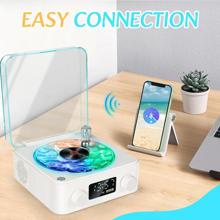 2025 Bluetooth Vinyl Record Player Waves, Four Modes, The Waves Vinyl Player