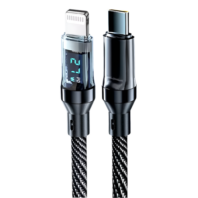 1m Usb C to Lightning Braided 27w Fast Charging Cable Charger Data