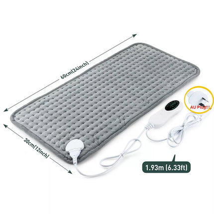 60cm Electric Heat Pad Adjustable Heating Mat Warmer Blanket Back Pain Relief