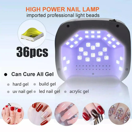 Cordless Rechargeable Nail Gel Polish Light Dryer 108W LED/UV Nail Lamp Manicure