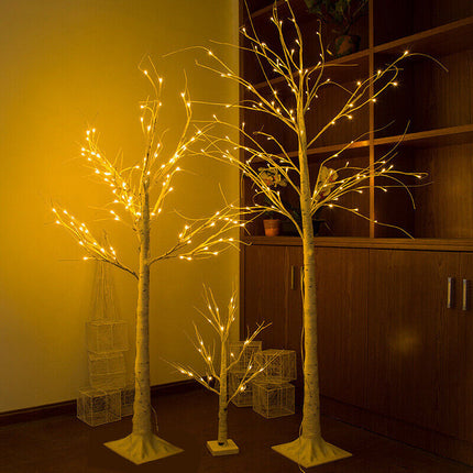 90/150/180cm LED Twig Birch Table Lamp Christmas Tree Light Holiday Xmas Lights