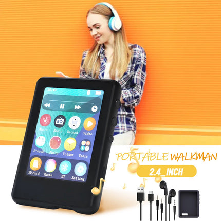 Portable Bluetooth 5.3,MP3 Touch Scree Music Player FM Radio Support 64GB