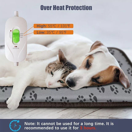 Pet Dog Cat Bunny Electric Heat Heated Heating Heater Pad Mat Blanket Bed