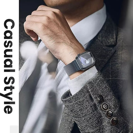 STEXX Apple Watch Band Series 7 SE 6 5 4 3 2 Magnetic Stainless Orange Green