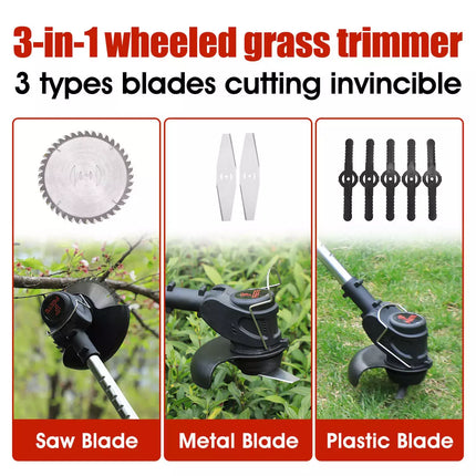 Cordless Electric Grass String Trimmer Lawn Cutter Brush Mower Whipper Snipper