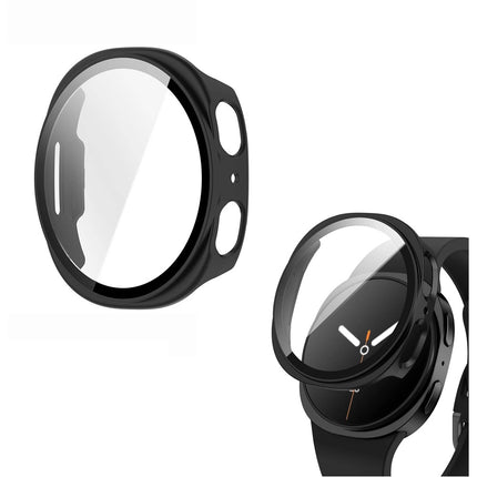 For Samsung Galaxy Watch 8 Case Cover With Glass Screen Protector 40mm Black