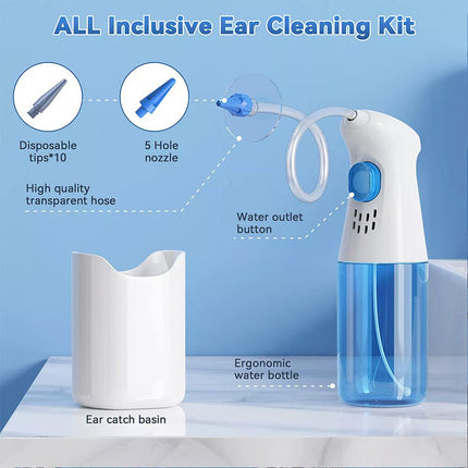 Ear Wax Removal Kit  Safe Irrigation Cleaner with Syringe for Easy Ear Cleaning