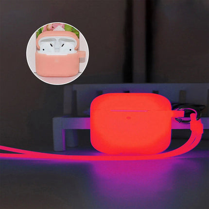 AirPods 3rd Gen Silicone Case Glow-in-the-Dark Protective Cover Shockproof Soft Skin Red