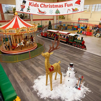 4.2ft Christmas Decoration Reindeer LED Lights Light up Solar Iron Frame Door De