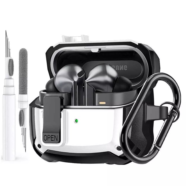 White For Samsung Galaxy Buds3 Pro Case Buds 3 / 3pro Skin Cover with Cleaning Pen Kit