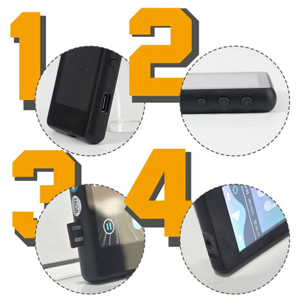 Portable Bluetooth 5.3,MP3 Touch Scree Music Player FM Radio Support 64GB