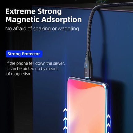 USB Type C Dual Magnetic Fast Charging Cable 100w PD Charger for iPhone android