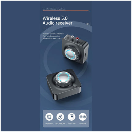 Bluetooth 5.0 Receiver 3.5mm AUX To 2RCA Audio Stereo Wireless Adapter