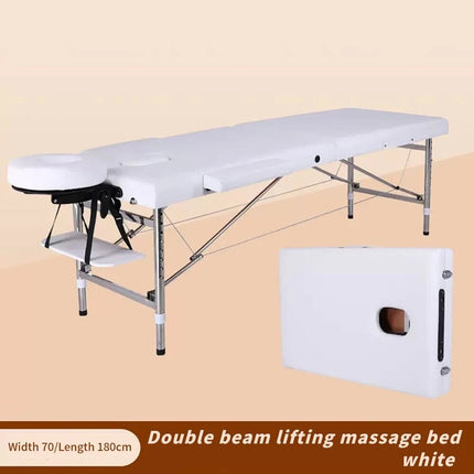 White Portable Folding Massage Table Bed Beauty Acupuncture Spa Chair Adjustable 180cm