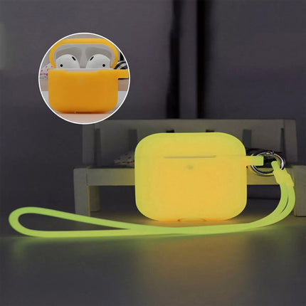 AirPods 3rd Gen Silicone Case Glow-in-the-Dark Protective Cover Shockproof Soft Skin Yellow