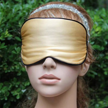 100% Pure Silk Sleeping Eye Mask Sleep Soft Blindfold Lights Out Travel Relax
